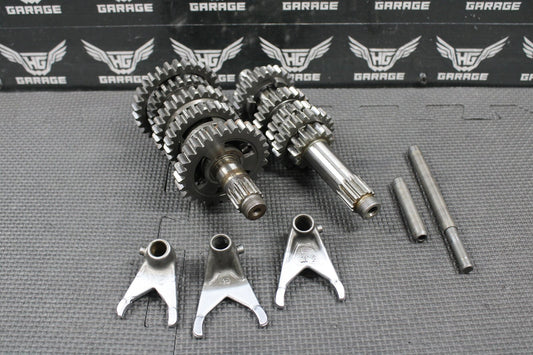 1993 YAMAHA YZ125 OEM 6 SPEED TRANSMISSION TRANNY TRANS GEARBOX SHIFT FORKS GEAR - hggarage
