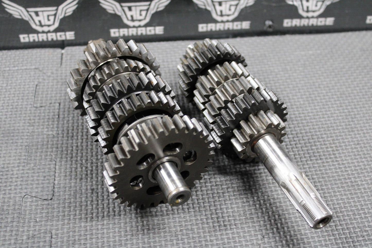 1992 89 - 93 KAWASAKI KX125 OEM TRANSMISSION TRANNY SHAFTS GEARS GEARBOX GOOD! - hggarage