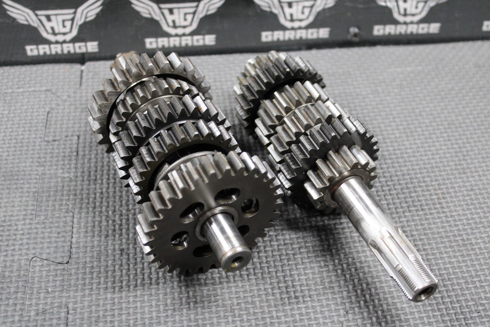 1992 89 - 93 KAWASAKI KX125 OEM TRANSMISSION TRANNY SHAFTS GEARS GEARBOX GOOD! - hggarage