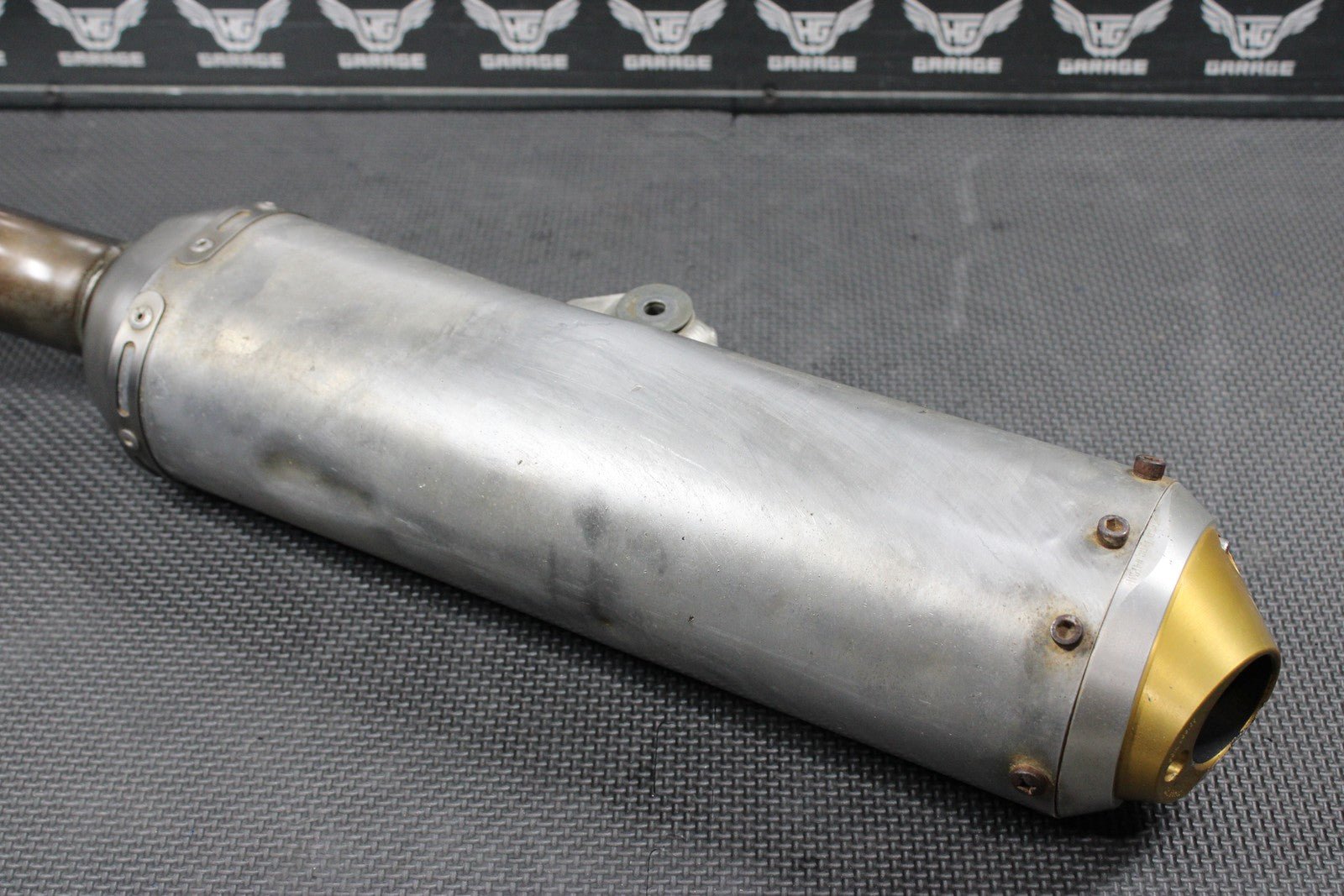 2006 YAMAHA YZ450F OEM MUFFLER EXHAUST SILENCER SLIP ON PIPE PRO MOTO BILLET CAP - hggarage