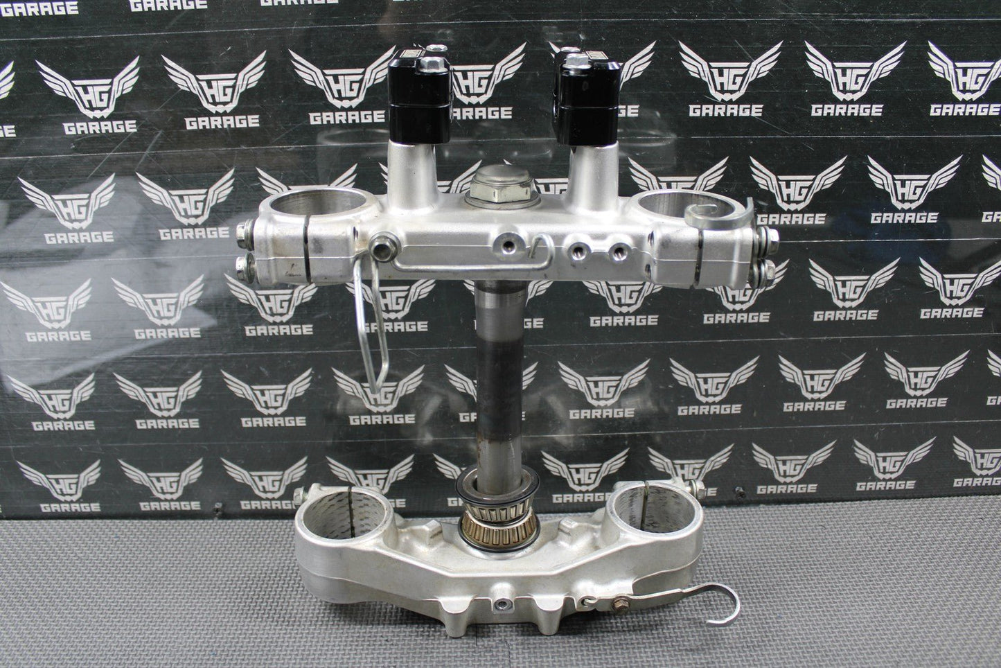 2003 KAWASAKI KLX400SR OEM FRONT FORK LOWER UPPER TRIPLE TREE STEM FAT BAR CLAMP - hggarage
