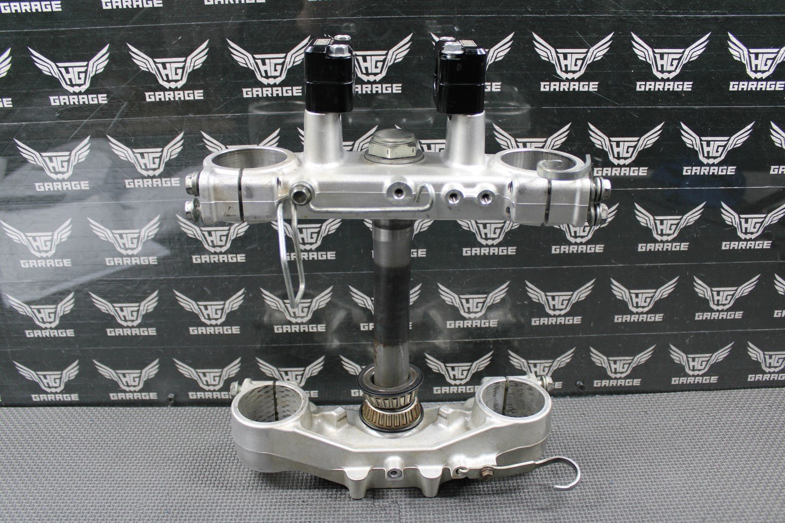 2003 KAWASAKI KLX400SR OEM FRONT FORK LOWER UPPER TRIPLE TREE STEM FAT BAR CLAMP - hggarage