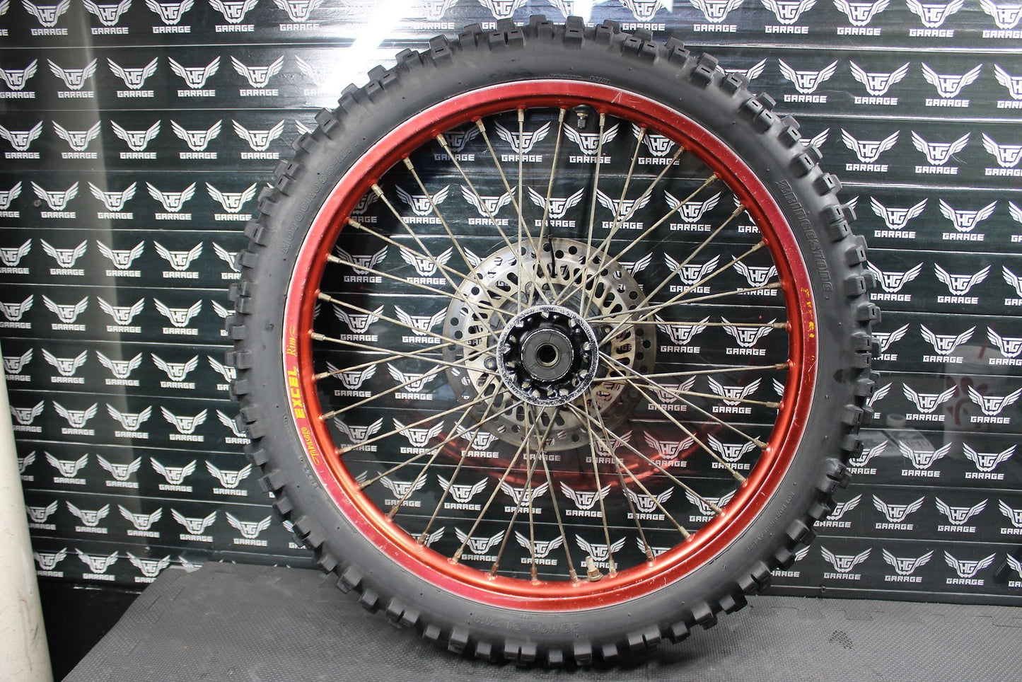 1992 HONDA CR250R EXCEL FRONT WHEEL RIM HUB ASSEMBLY 44601 - ML3 - 600 44701 - KZ3 - 862 - hggarage
