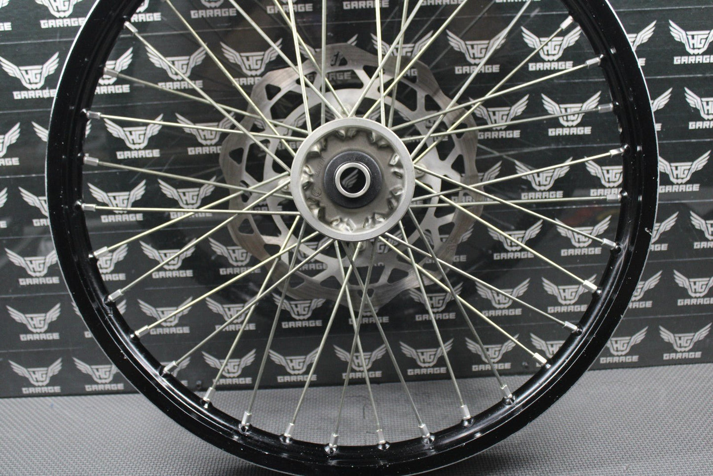 2020 SUZUKI RMZ250 RMZ450 OEM BLACK FRONT WHEEL RIM HUB ROTOR 54100 - 37K00 GOOD! - hggarage