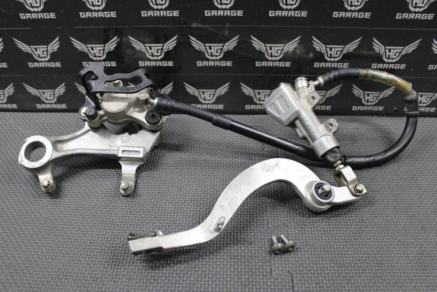 2020 SUZUKI RMZ250 OEM NISSIN REAR BACK BRAKE CALIPER MASTER CYLINDER LEVER GOOD - hggarage