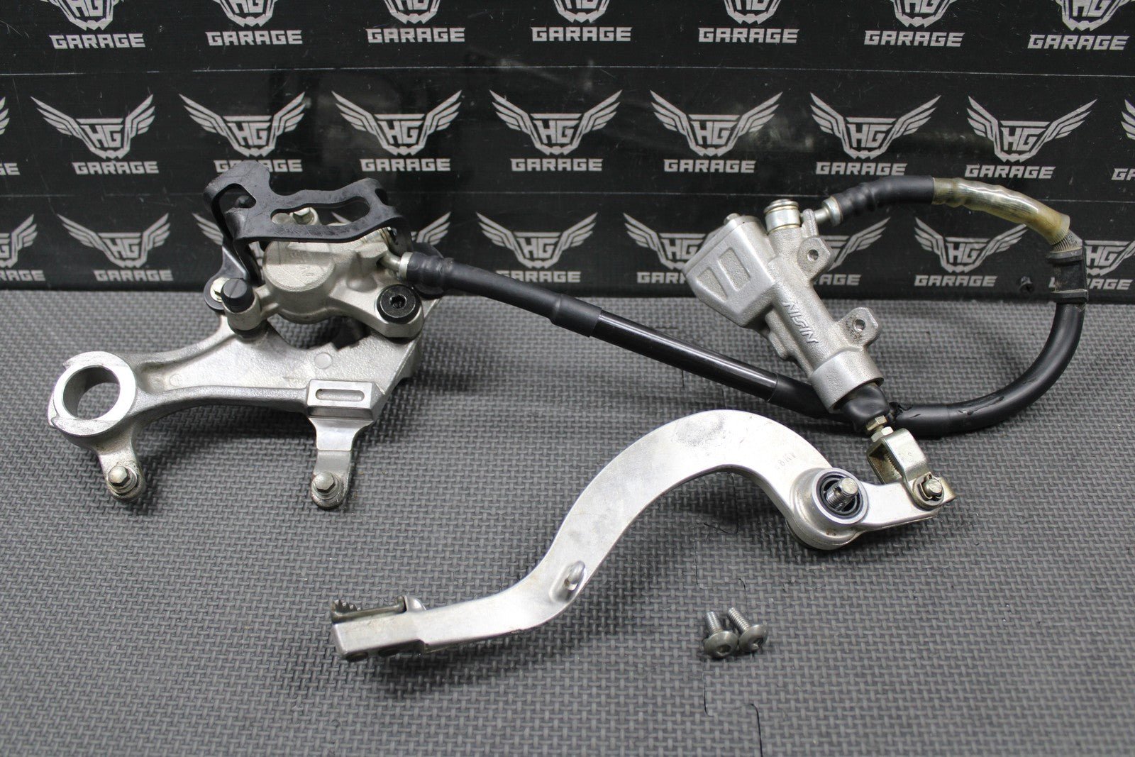 2020 SUZUKI RMZ250 OEM NISSIN REAR BACK BRAKE CALIPER MASTER CYLINDER LEVER GOOD - hggarage