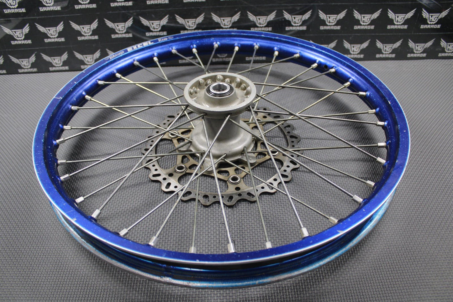 2020 YAMAHA 14 - 22 YZ250F YZ450F OEM BLUE EXCEL FRONT WHEEL RIM HUB ROTOR GOOD - hggarage