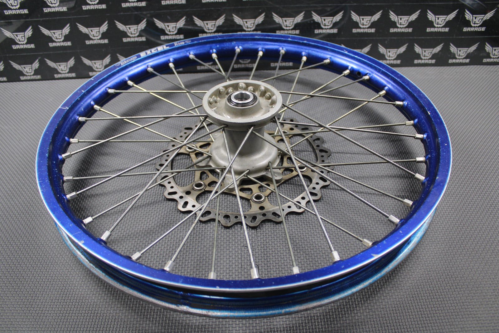 2020 YAMAHA 14 - 22 YZ250F YZ450F OEM BLUE EXCEL FRONT WHEEL RIM HUB ROTOR GOOD - hggarage
