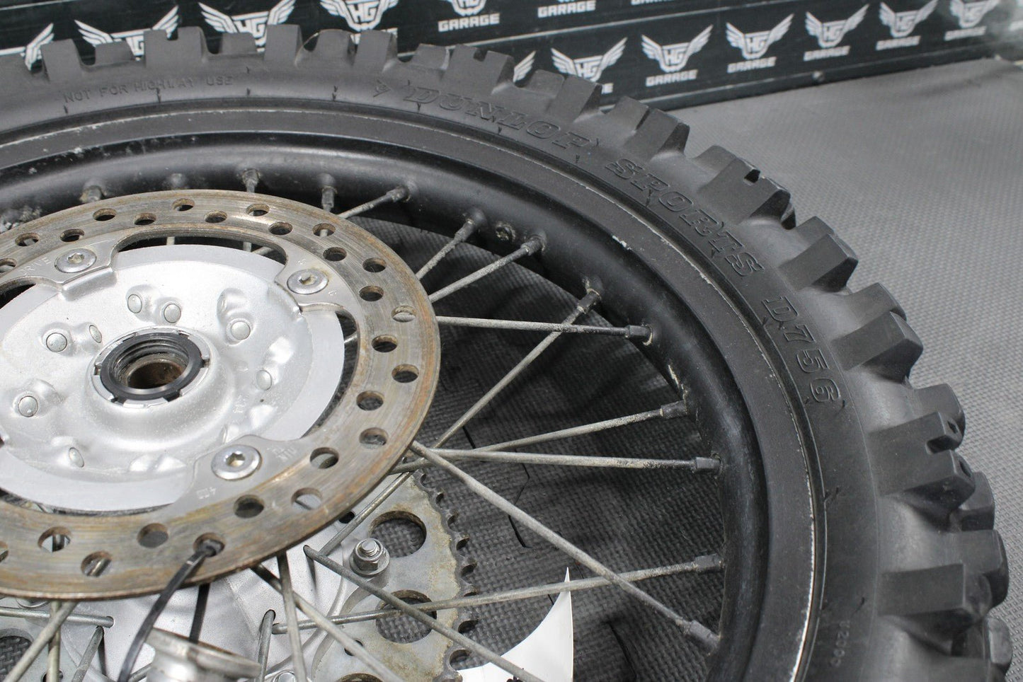 1997 HONDA CR125R OEM 19" x 1.85" REAR BACK WHEEL RIM HUB 42635 - MAC - 680 - hggarage