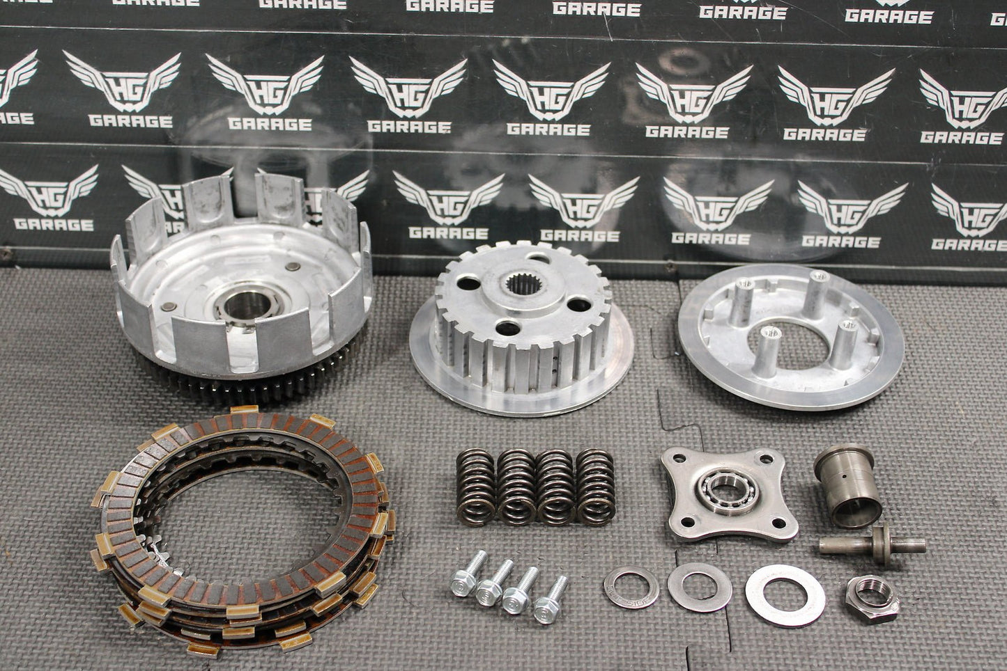 2001 Honda XR250R OEM Complete Clutch W Plates Basket Hub 22100 - Kcz - 000 Nice! - hggarage