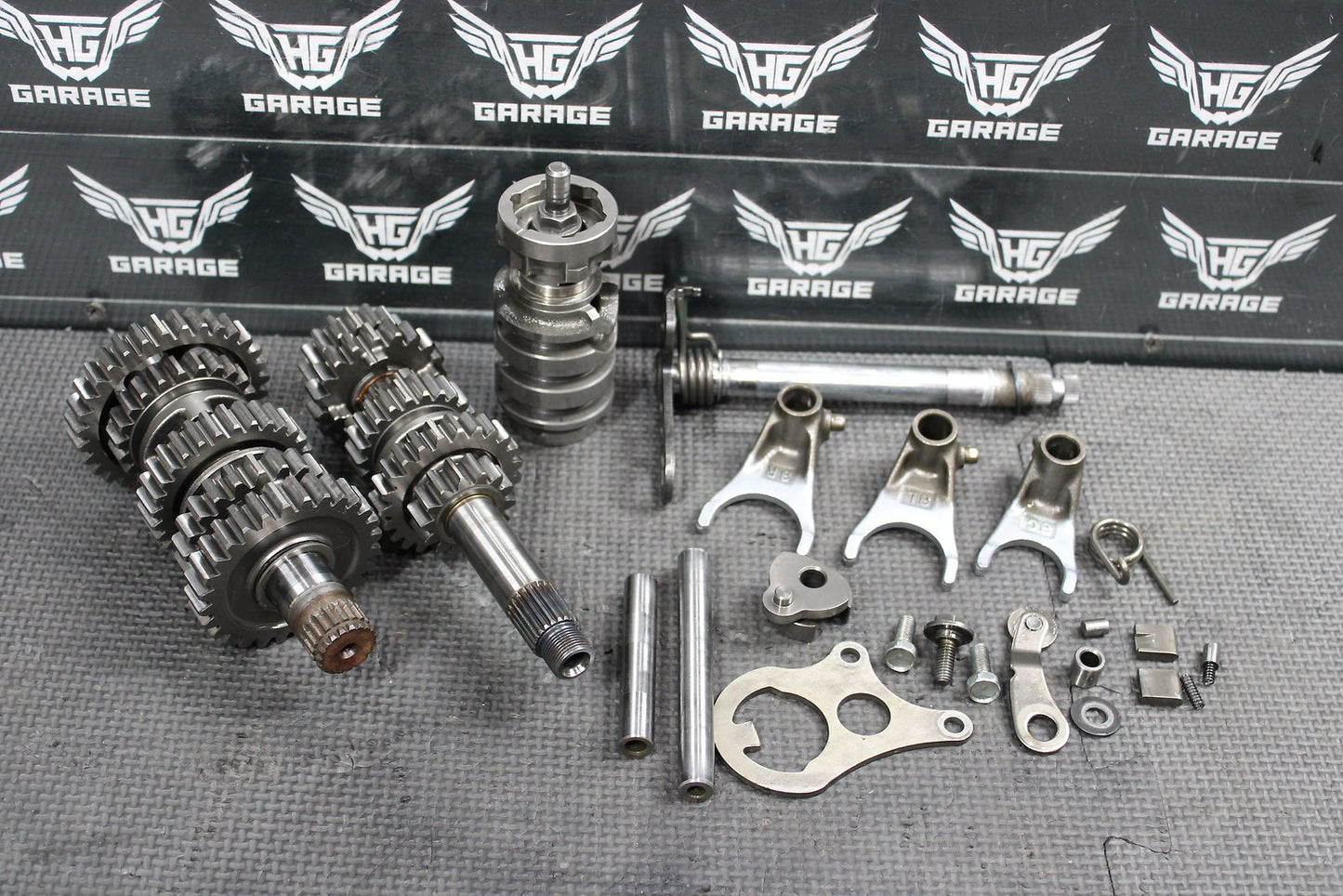 2009 Honda CRF150RB Expert OEM Engine Transmission Gears Shift Dog Forks Assembl - hggarage