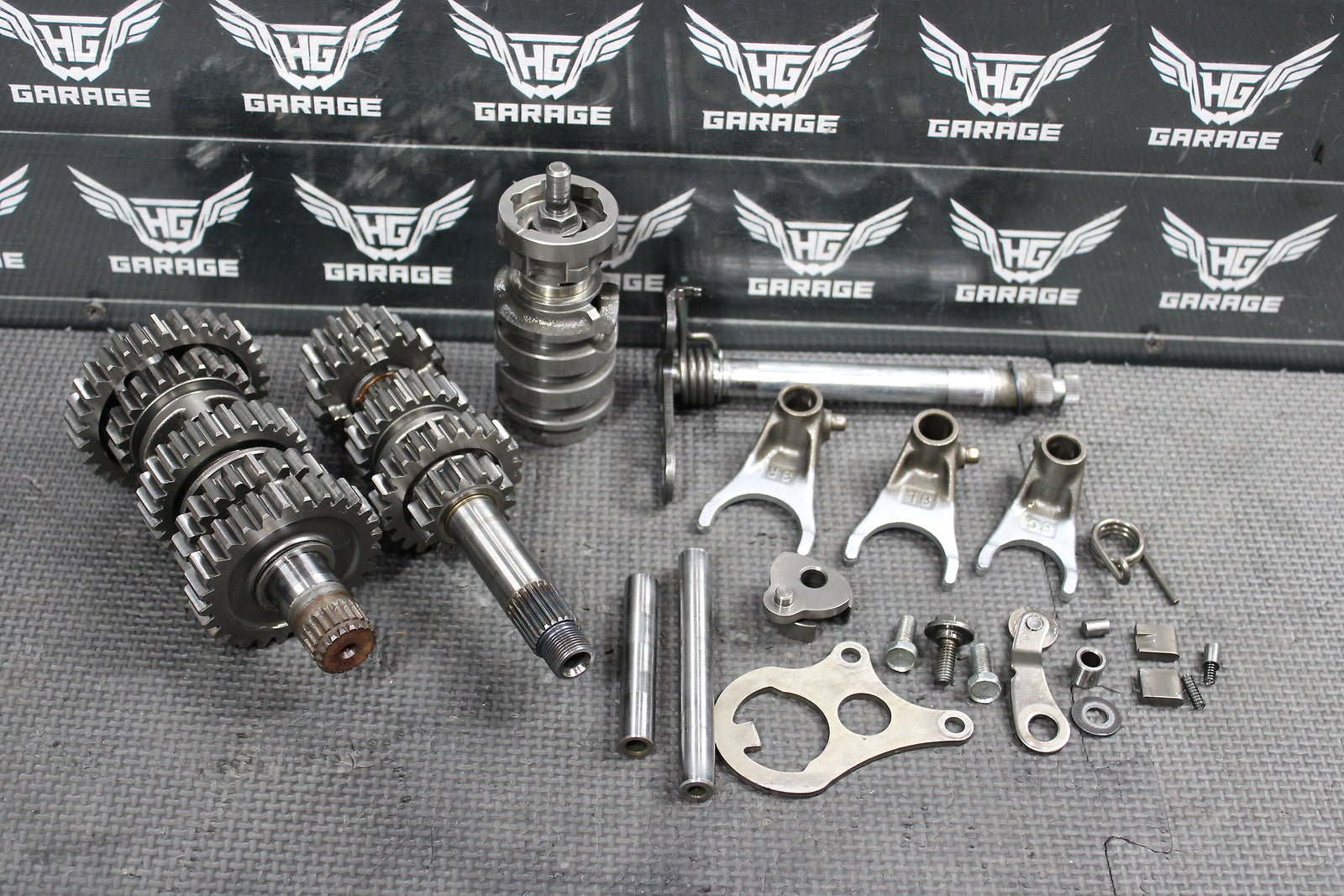 2009 Honda CRF150RB Expert OEM Engine Transmission Gears Shift Dog Forks Assembl - hggarage