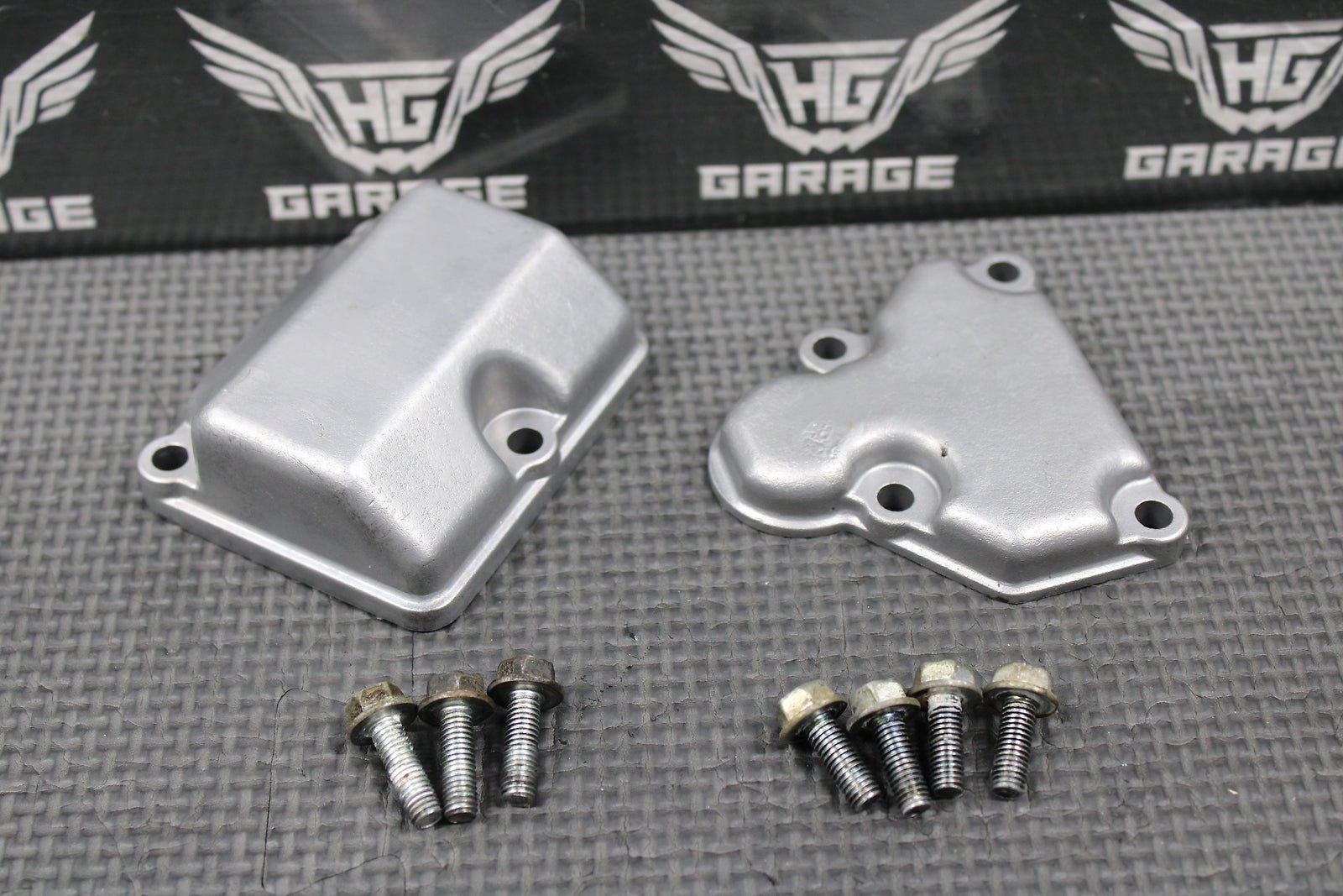 2003 93 - 04 KAWASAKI KX250 OEM EXHAUST POWER VALVE CYLINDER COVERS & BOLTS SET - hggarage