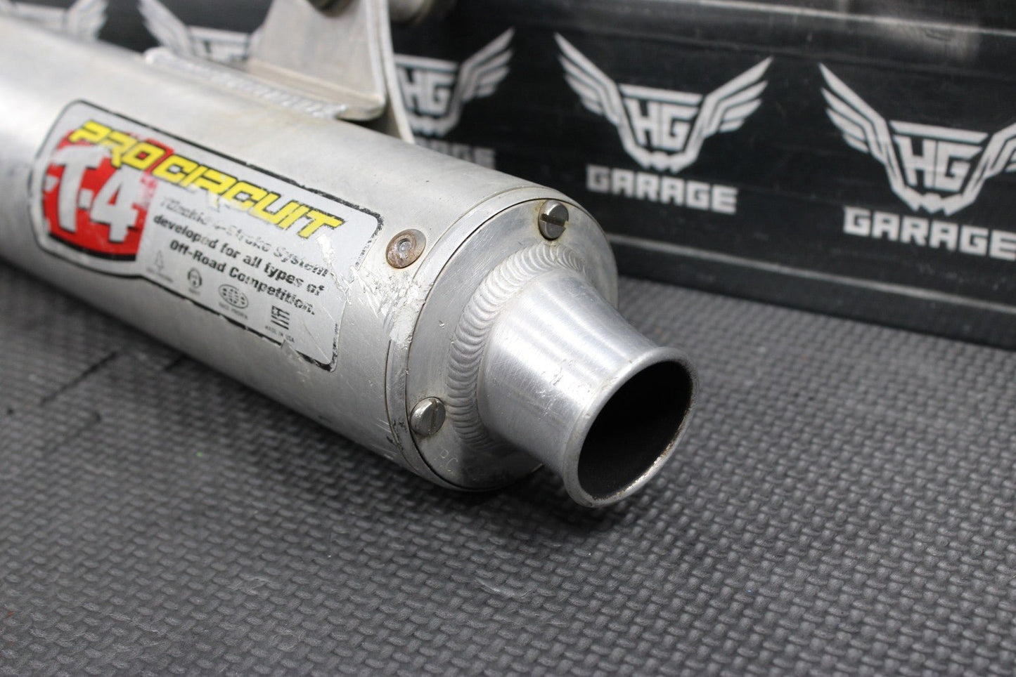 2000 YAMAHA TTR125L PRO CIRCUIT T - 4 MUFFLER EXHAUST SILENCER SLIP ON PIPE - hggarage