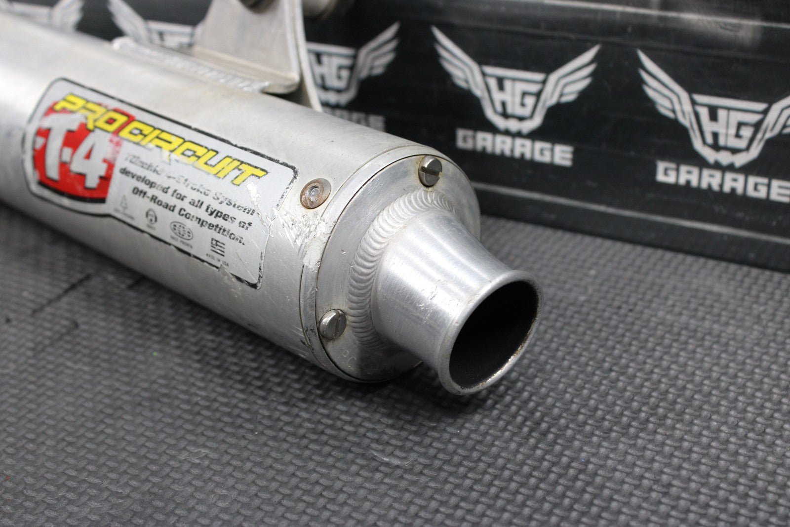 2000 YAMAHA TTR125L PRO CIRCUIT T - 4 MUFFLER EXHAUST SILENCER SLIP ON PIPE - hggarage