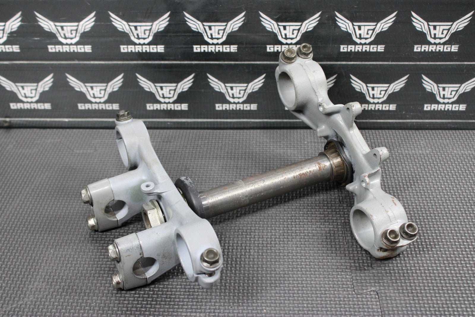 1991 87 - 95 HONDA CR80R OEM FRONT FORKS LOWER UPPER TRIPLE TREE STEM CLAMP - hggarage