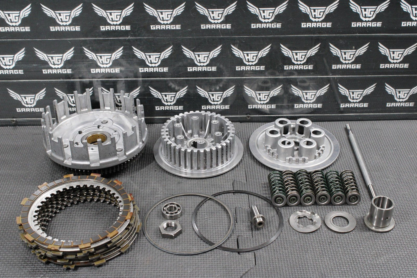 2000 SUZUKI DRZ400 DRZ400E OEM COMPLETE CLUTCH W PLATES BASKET HUB GOOD! - hggarage