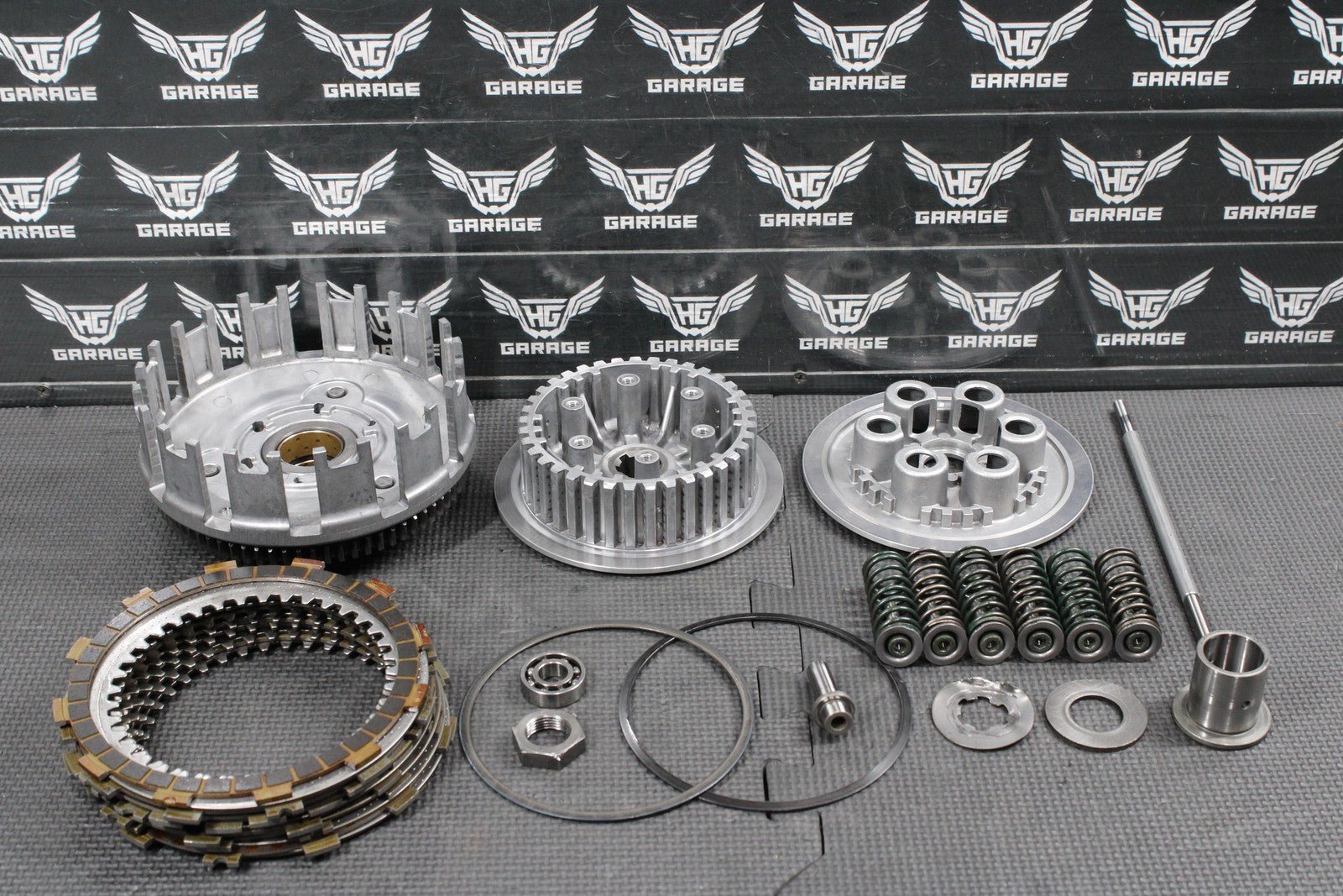 2000 SUZUKI DRZ400 DRZ400E OEM COMPLETE CLUTCH W PLATES BASKET HUB GOOD! - hggarage
