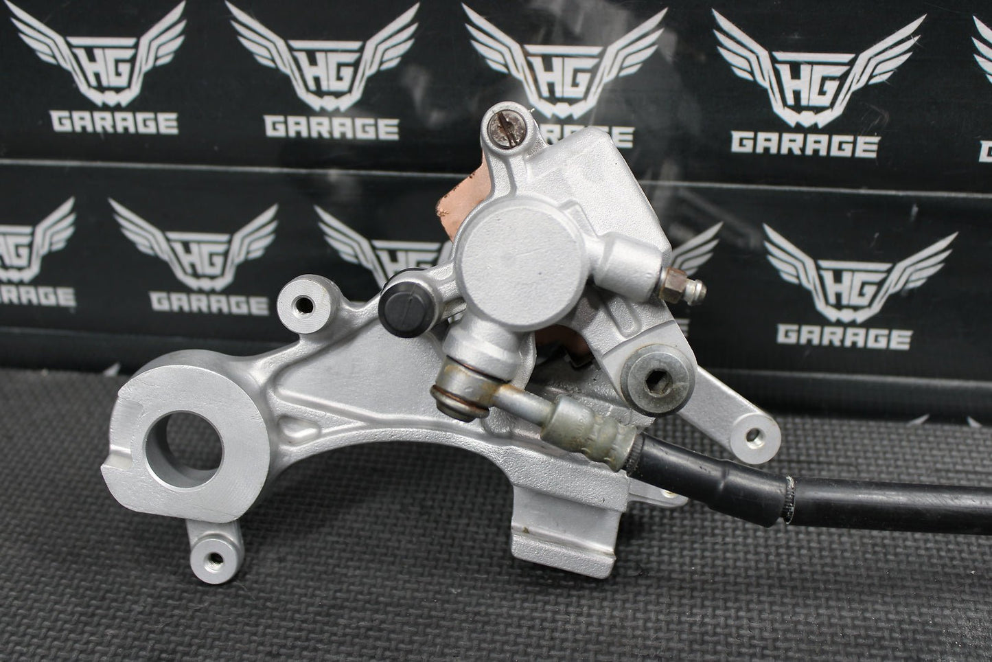 2002 Yamaha YZ426F OEM Nissin Rear Back Brake Caliper Line Bracket Assembly - hggarage