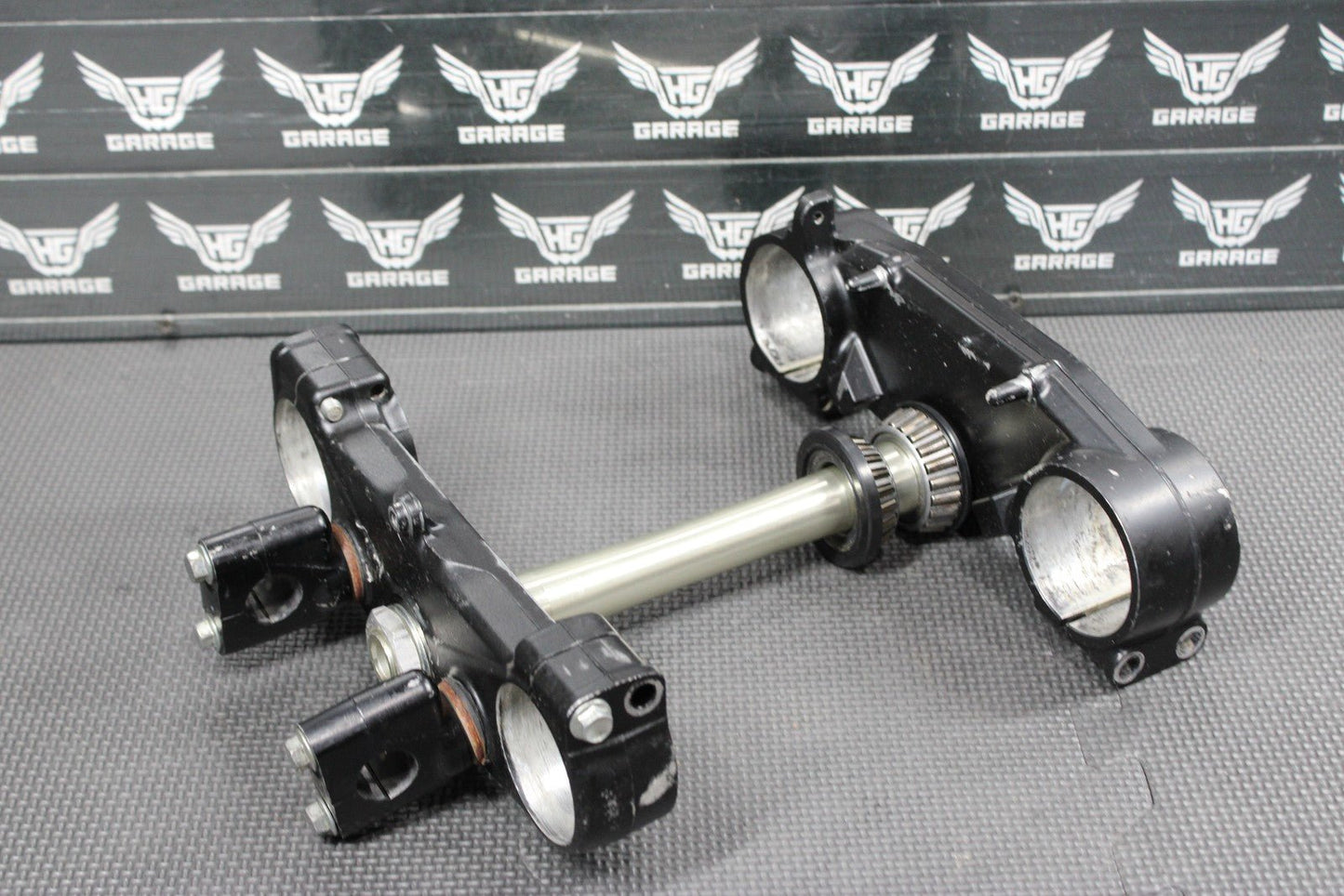 2014 KAWASAKI KX250F 13 - 14 OEM FRONT FORKS LOWER UPPER TRIPLE TREE CLAMP SET - hggarage
