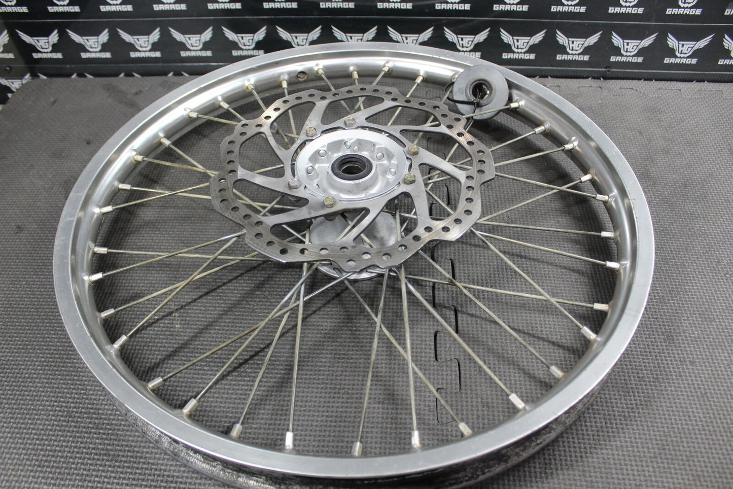 2020 HONDA CRF450R CRF250R DID FRONT WHEEL RIM HUB ROTOR TIRE 21 X 1.60 SILVER