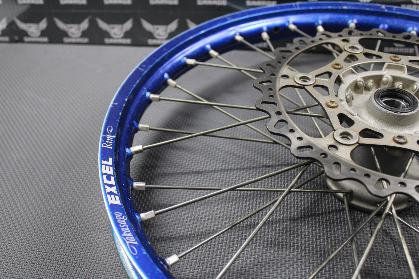 2020 YAMAHA 14 - 22 YZ250F YZ450F OEM BLUE EXCEL FRONT WHEEL RIM HUB ROTOR GOOD - hggarage