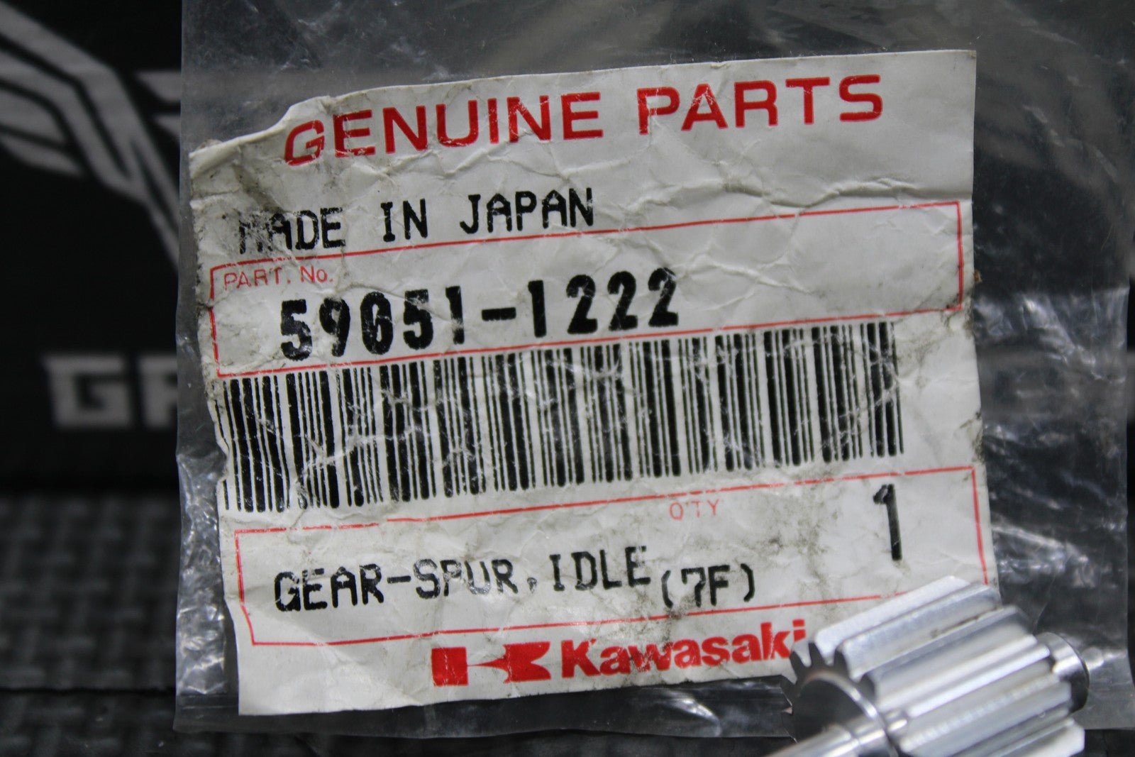 NEW NOS 1990 1991 KAWASAKI KX125 OEM KIPS POWER VALVE IDLER SPUR GEAR 59051 - 1222 - hggarage
