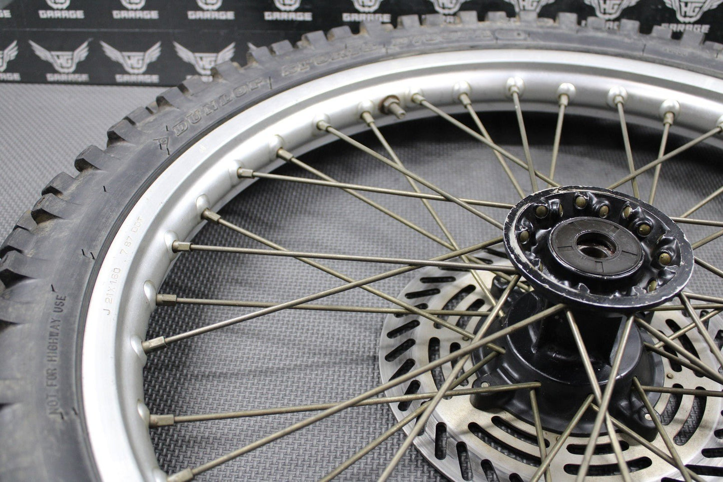 1988 HONDA CR125R CR250R CR500R OEM 21" FRONT WHEEL RIM HUB TIRE 446A5 - KS6 - 830 - hggarage