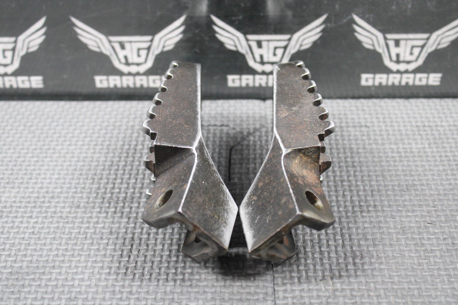 2001 95 - 01 HONDA CR500R RIGHT LEFT OVERSIZE FOOTPEGS FOOT PEGS PEDALS HEAVY DUTY - hggarage
