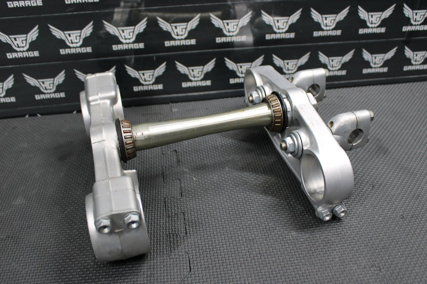 2000 00 - 03 HONDA CR125R OEM FRONT FORKS LOWER UPPER TRIPLE TREE STEM BAR CLAMP - hggarage