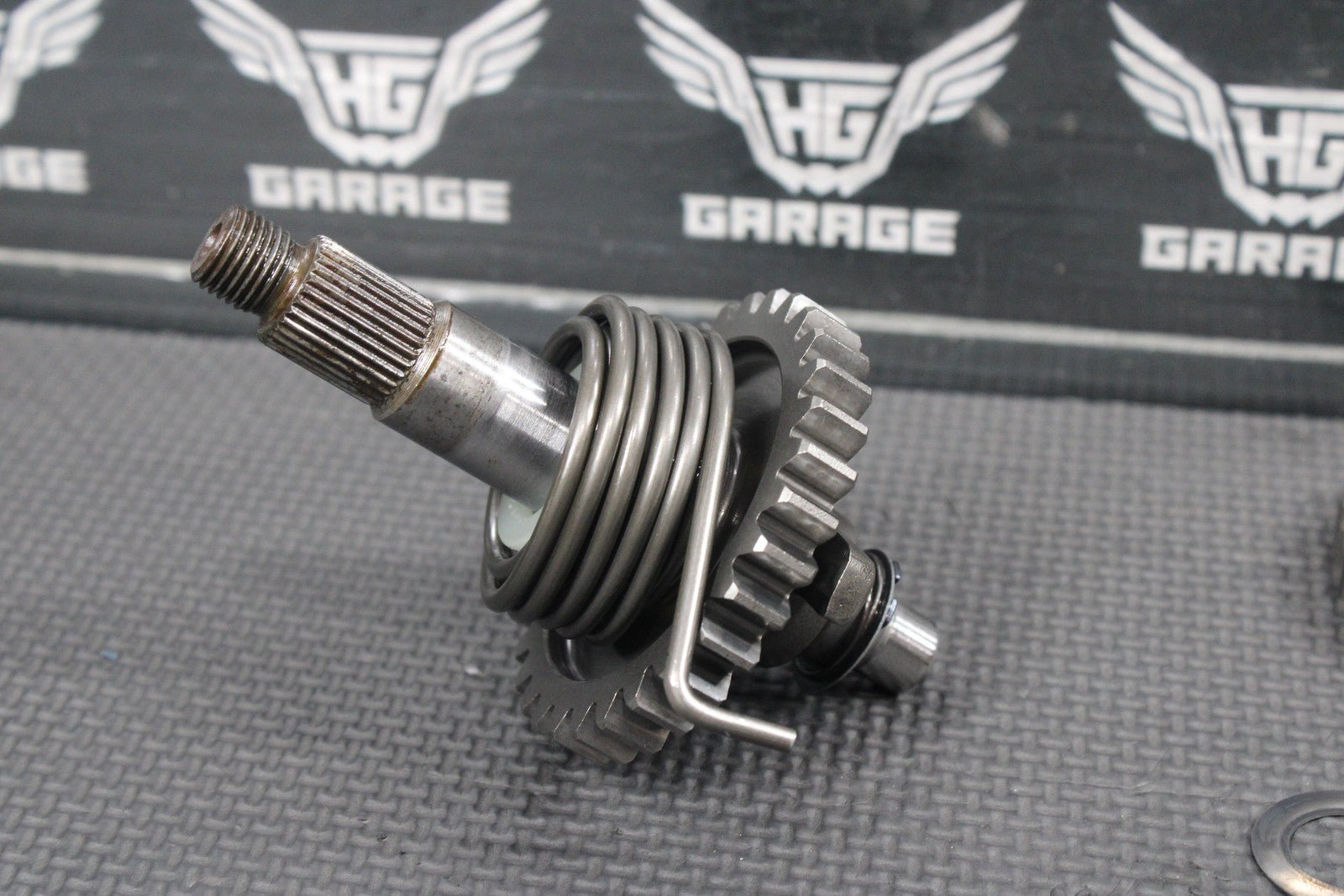1986 86 - 88 KAWASAKI KDX200 OEM KICKSTART KICK START SHAFT W IDLER GEAR GOOD! - hggarage