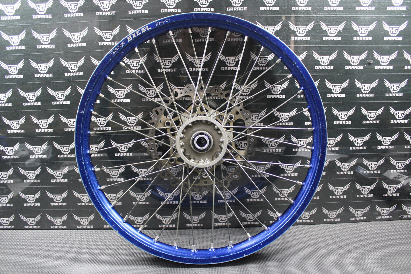 2020 YAMAHA 14 - 22 YZ250F YZ450F OEM BLUE EXCEL FRONT WHEEL RIM HUB ROTOR GOOD - hggarage