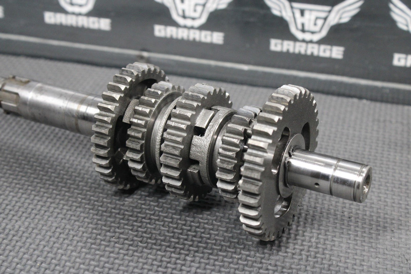 1987 YAMAHA TW200 OEM ENGINE TRANSMISSION TRANNY GEARBOX SHIFT FORKS DRUM GEARS - hggarage