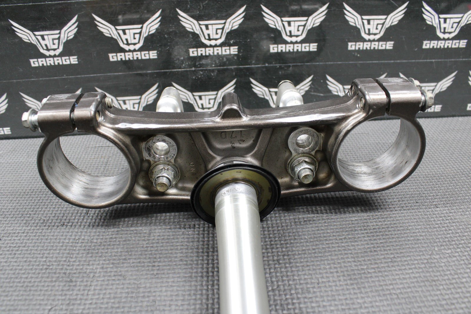 2010 2011 YAMAHA YZ250F OEM FRONT FORKS LOWER UPPER TRIPLE TREE STEM BAR CLAMP - hggarage