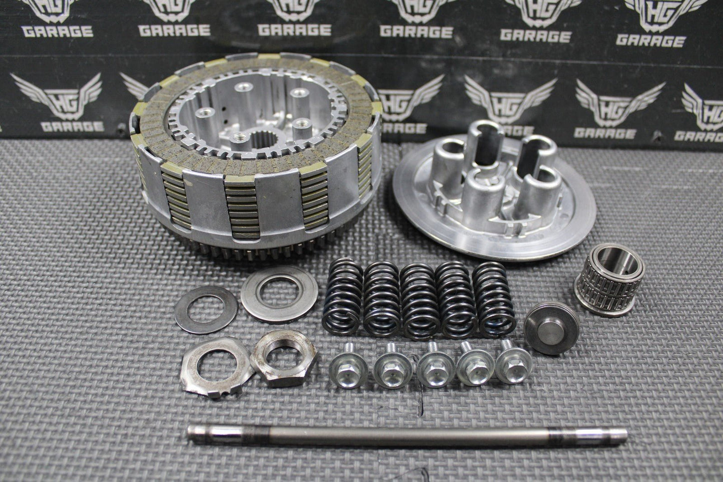 2005 00 - 07 HONDA CR125R OEM COMPLETE CLUTCH W PLATES BASKET HUB 22100 - KZ4 - L30 - hggarage
