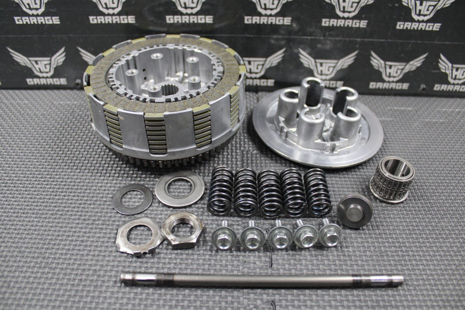 2005 00 - 07 HONDA CR125R OEM COMPLETE CLUTCH W PLATES BASKET HUB 22100 - KZ4 - L30 - hggarage