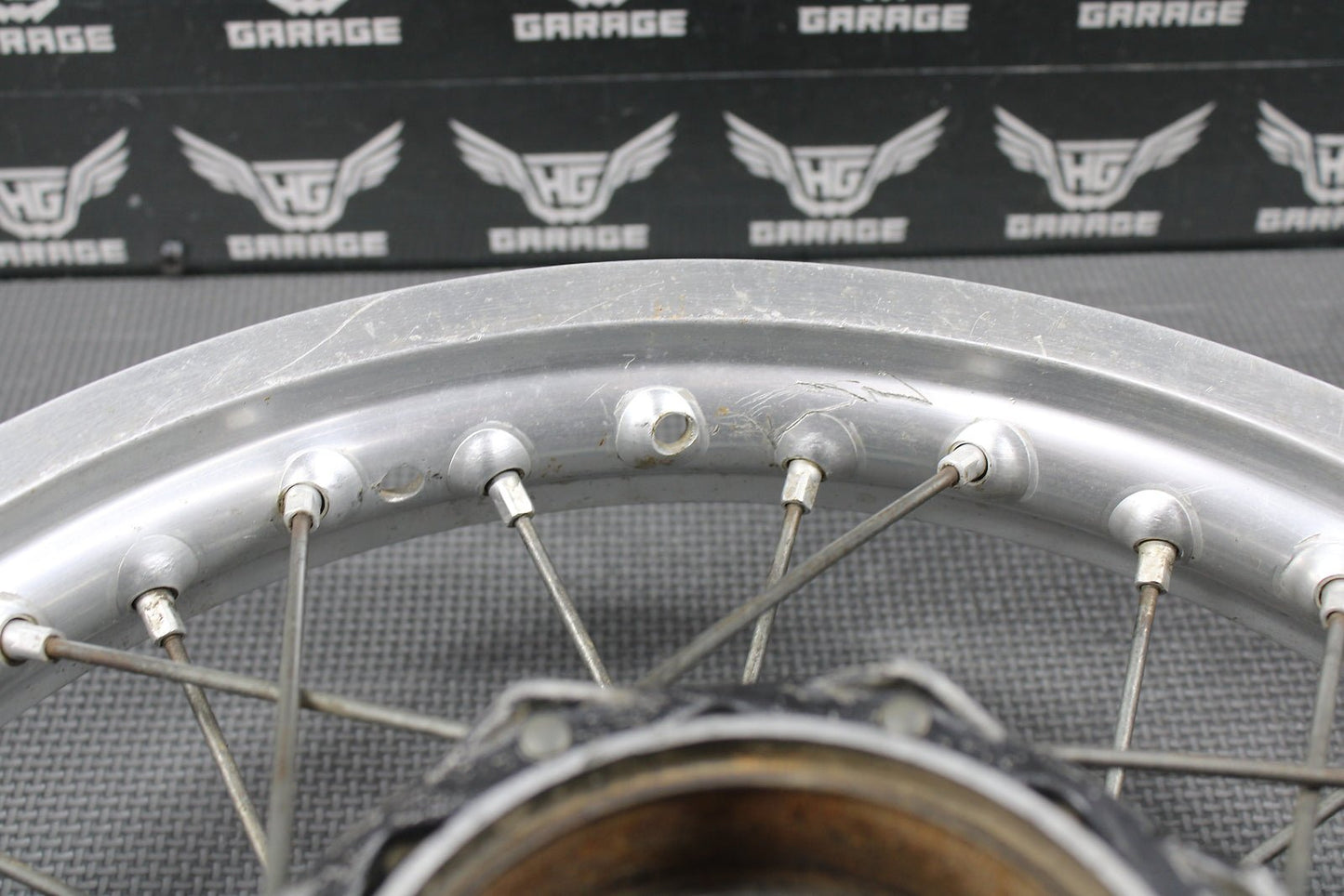 1984 1985 KAWASAKI KX80 OEM REAR BACK WHEEL RIM HUB 14 X 1.60 41034 - 1169 - hggarage