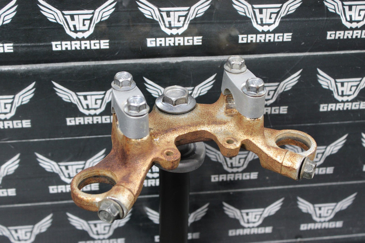 1997 94 - 97 YAMAHA RT100 OEM FRONT FORKS LOWER UPPER TRIPLE TREE STEM CLAMP - hggarage
