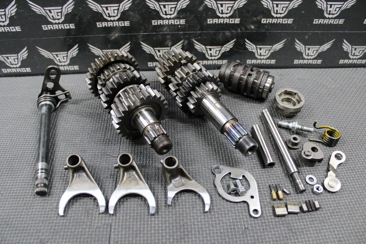 2012 KAWASAKI 12 - 14 KX450F OEM TRANSMISSION TRANNY GEARS GEARBOX SHIFT FORK GOOD - hggarage