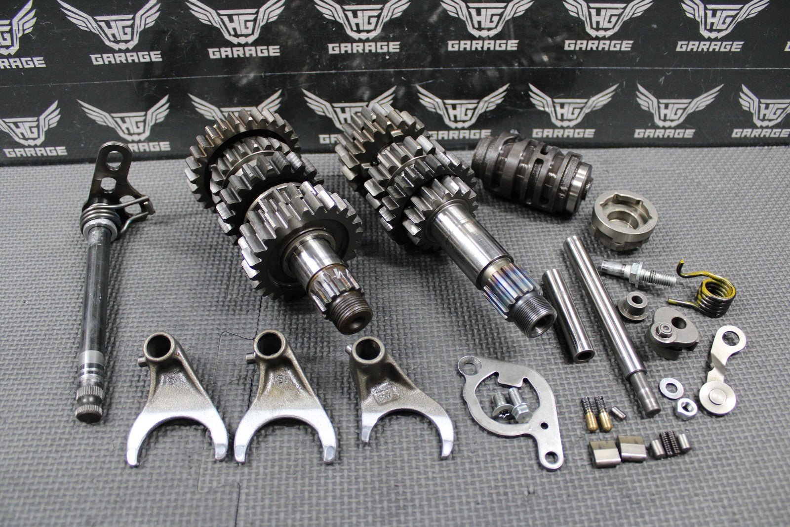 2012 KAWASAKI 12 - 14 KX450F OEM TRANSMISSION TRANNY GEARS GEARBOX SHIFT FORK GOOD - hggarage