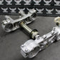 2002 YAMAHA YZ250F OEM FRONT FORKS LOWER UPPER TRIPLE TREE STEM CLAMP FAT BAR - hggarage