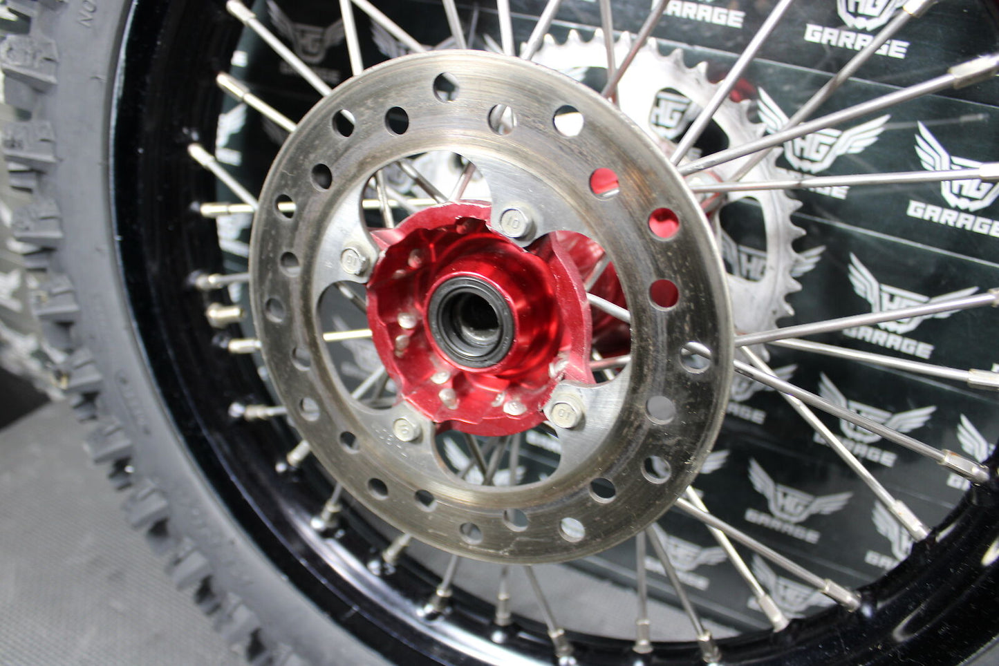 2009 HONDA CRF150RB BIG WHEEL 16" EXCEL REAR BACK WHEEL RIM KITE BILLET HUB