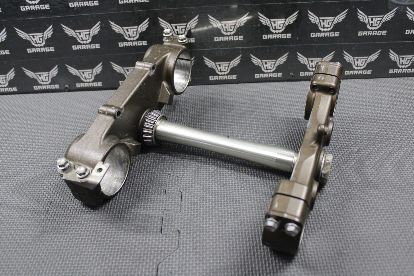 2007 2008 KAWASAKI KX250F OEM FRONT FORKS LOWER UPPER TRIPLE TREE STEM BAR CLAMP - hggarage