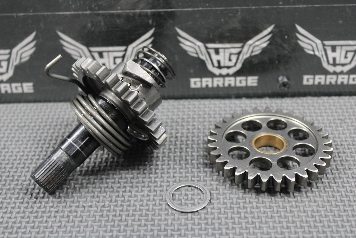 2010 05 - 13 KTM 250 XCF - W SXF OEM KICKSTART KICK START SHAFT W IDLER GEAR NICE! - hggarage