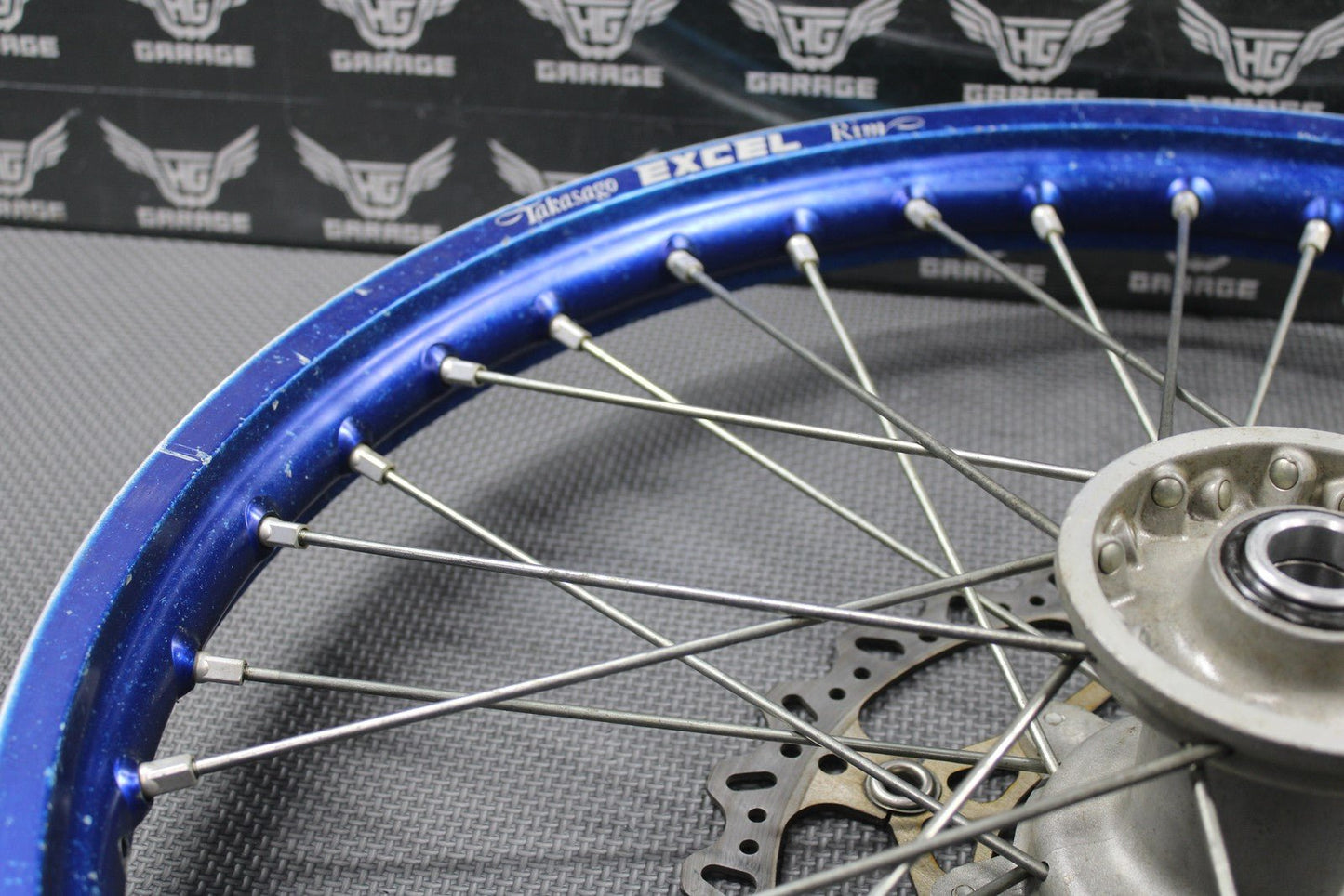 2020 YAMAHA 14 - 22 YZ250F YZ450F OEM BLUE EXCEL FRONT WHEEL RIM HUB ROTOR GOOD - hggarage