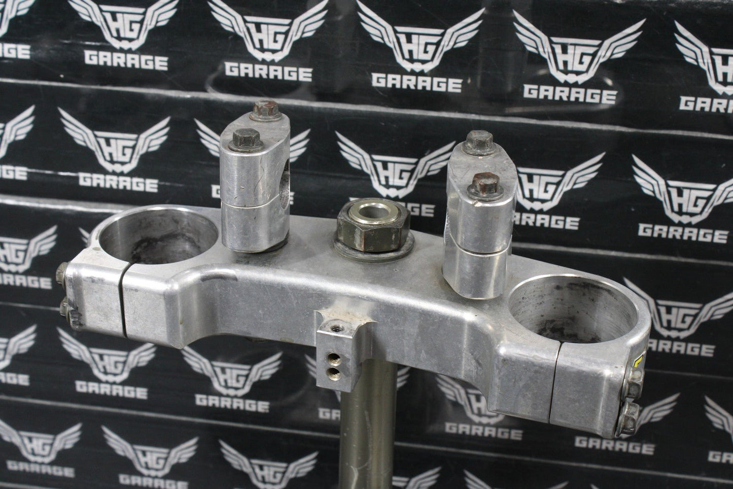 2002 YAMAHA YZ250 OEM FRONT FORKS LOWER BILLET UPPER TRIPLE TREE STEM CLAMP - hggarage