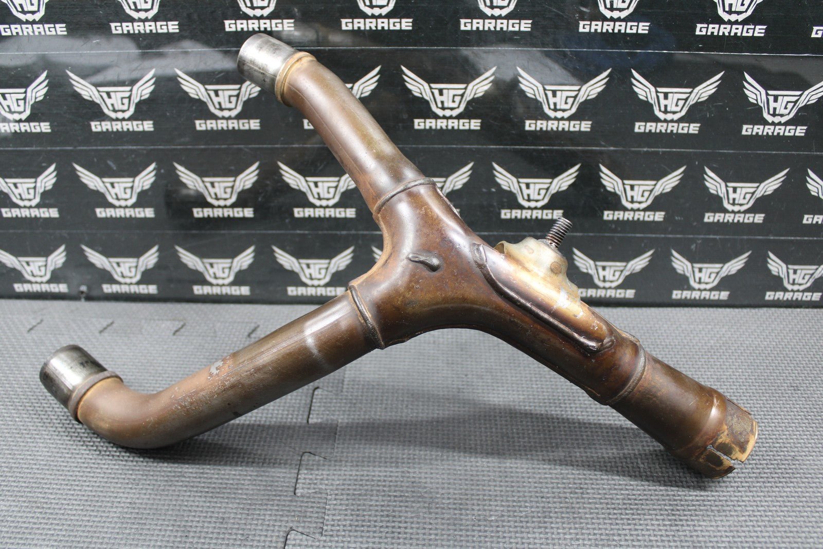 2008 2009 HONDA CRF250R OEM DUAL EXHAUST MID Y PIPE HEADER JOINT 18380 - KRN - A10 - hggarage