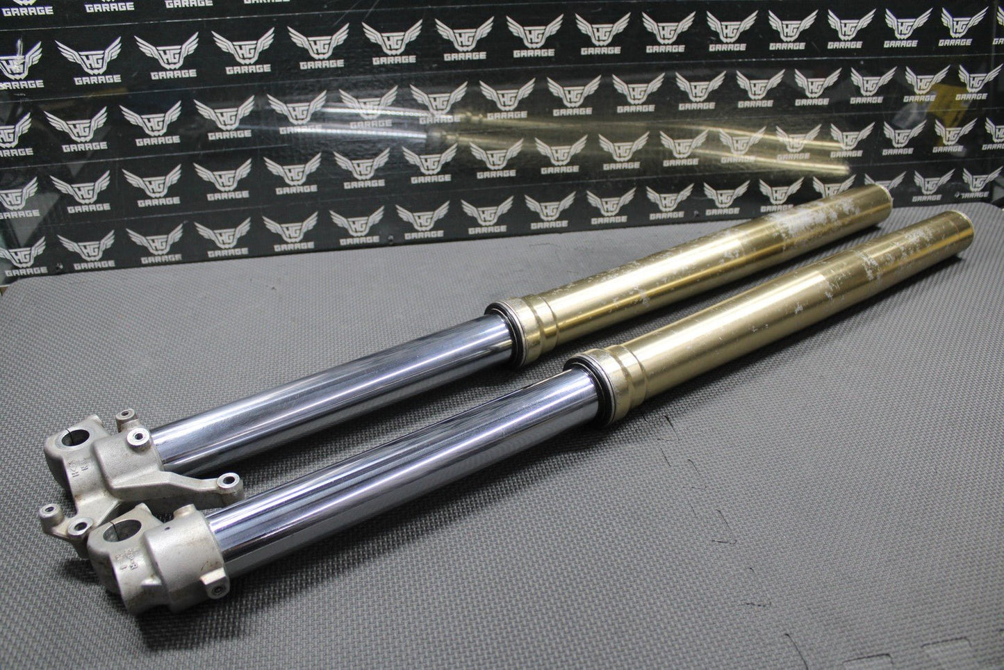 2001 HONDA CR250R OEM RIGHT LEFT FRONT SUSPENSION FORKS SHOCKS 51400 - KZ3 - J31ZA - hggarage
