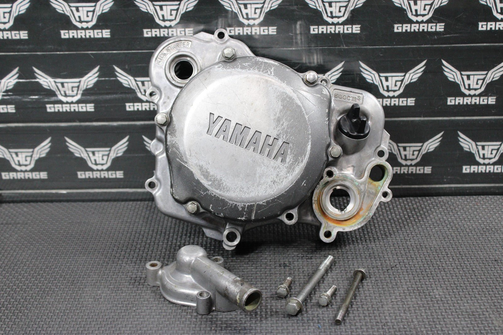 2007 02 - 07 YAMAHA YZ85 OEM RIGHT SIDE ENGINE INNER OUTER CLUTCH COVER WATERPUMP - hggarage