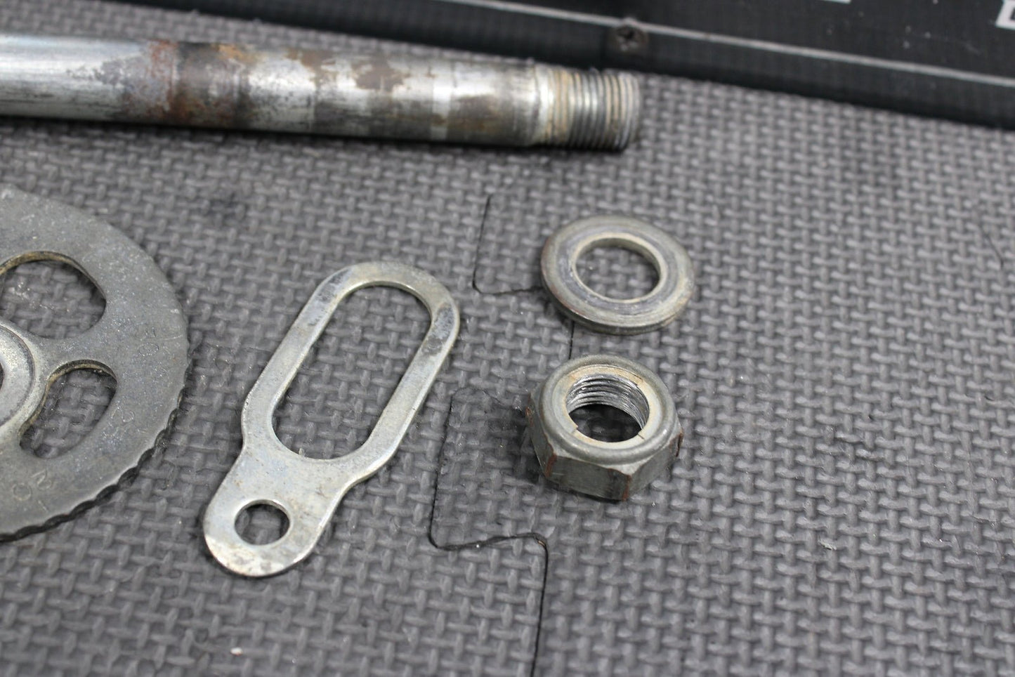 2001 Honda XR250R OEM Rear Axle Back Wheel Rim Pivot Bolt Axel Hardware Assembly - hggarage